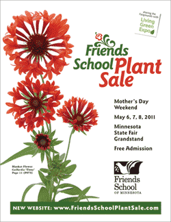 2011 Friends School Plant Sale catalog cover with red Gailladias