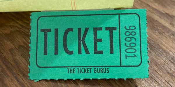Green raffle ticket